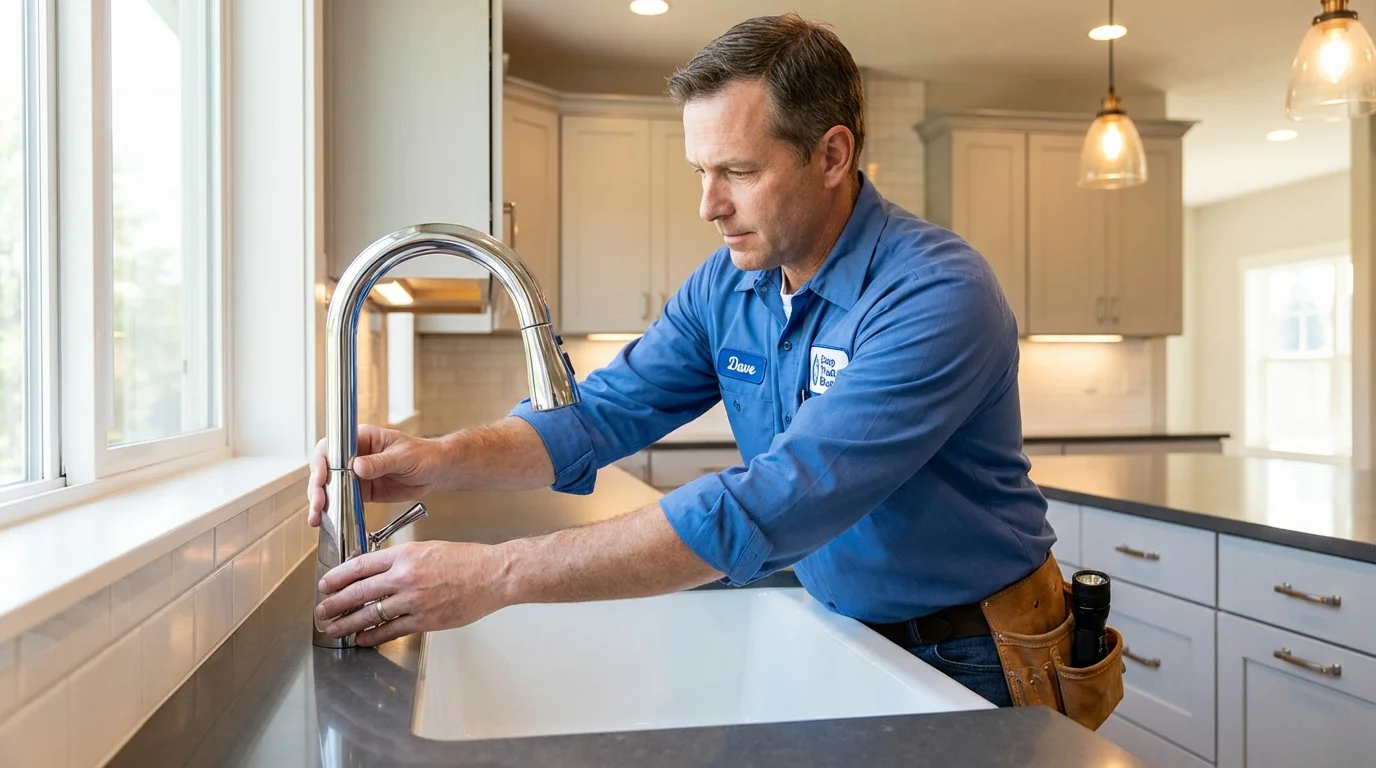 Kitchen faucet installation by Johns Plumbing LLC in Walthall